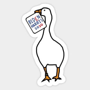 White Goose with Stolen Biden Harris Sign Sticker